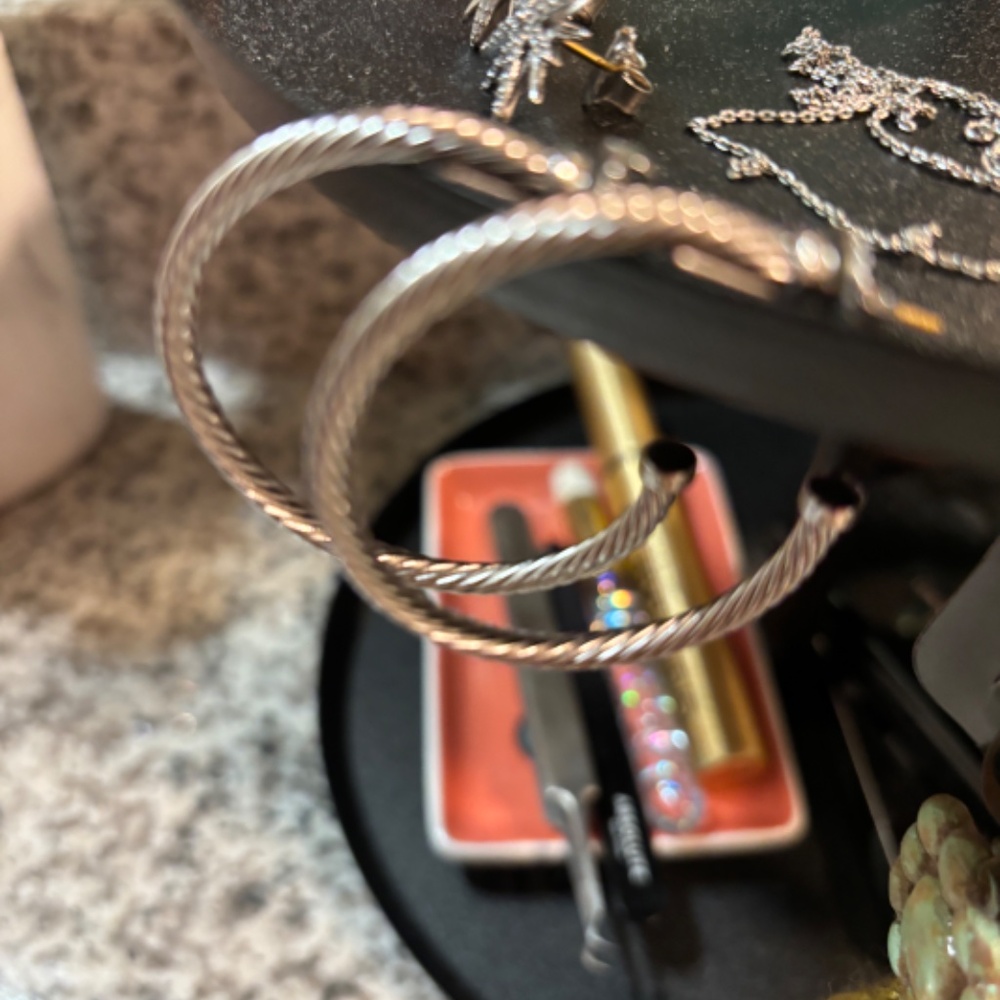 Sterling hoops - Picture 3 of 4
